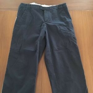 Nike Capri Pants, Black w/ White Stripe